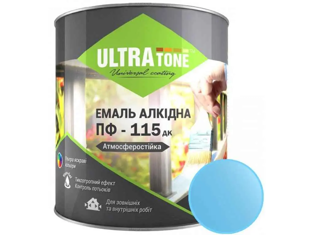 Емаль алкідна ПФ-115 ULTRA TONE світло-блакитний 2.8кг