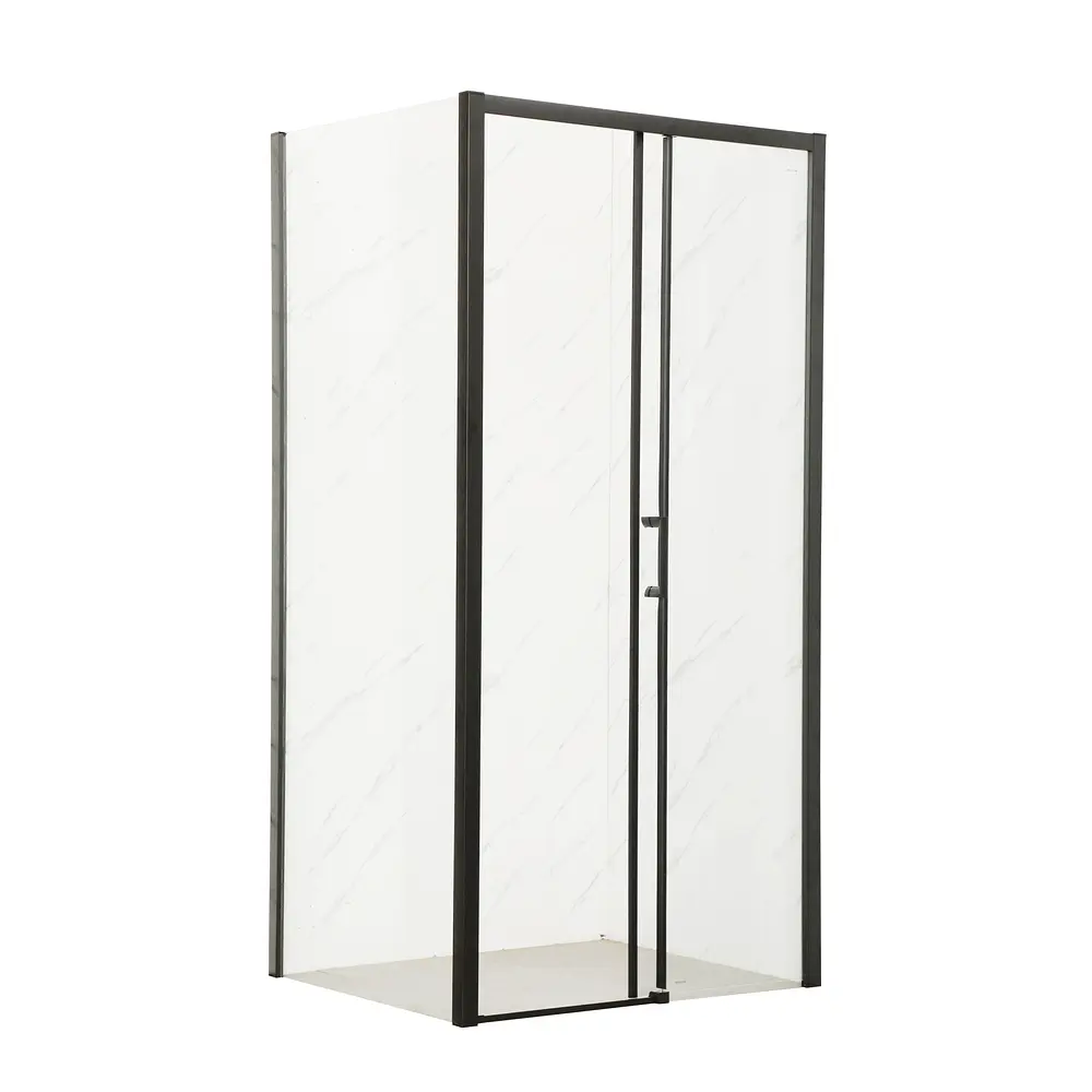 Душова кабіна без піддону Mixxus Premium Diverse SC03-100x80x195-TR Black прозоре скло 6 мм MI6866, Чорний матовий, Універсальна, прозорий - фото 8
