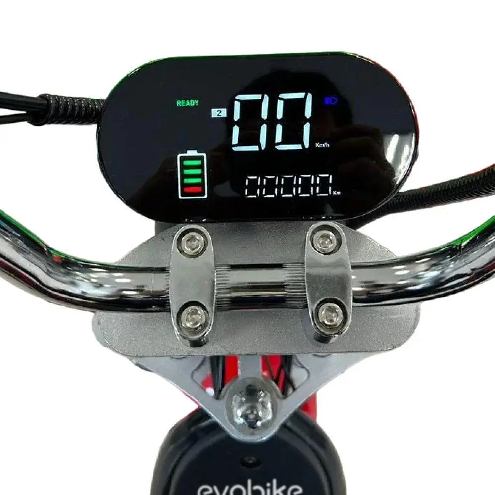 Двухколесный ситикоко EVOBIKE Spark X2 Red с корзиной и толстыми колесами - фото 4