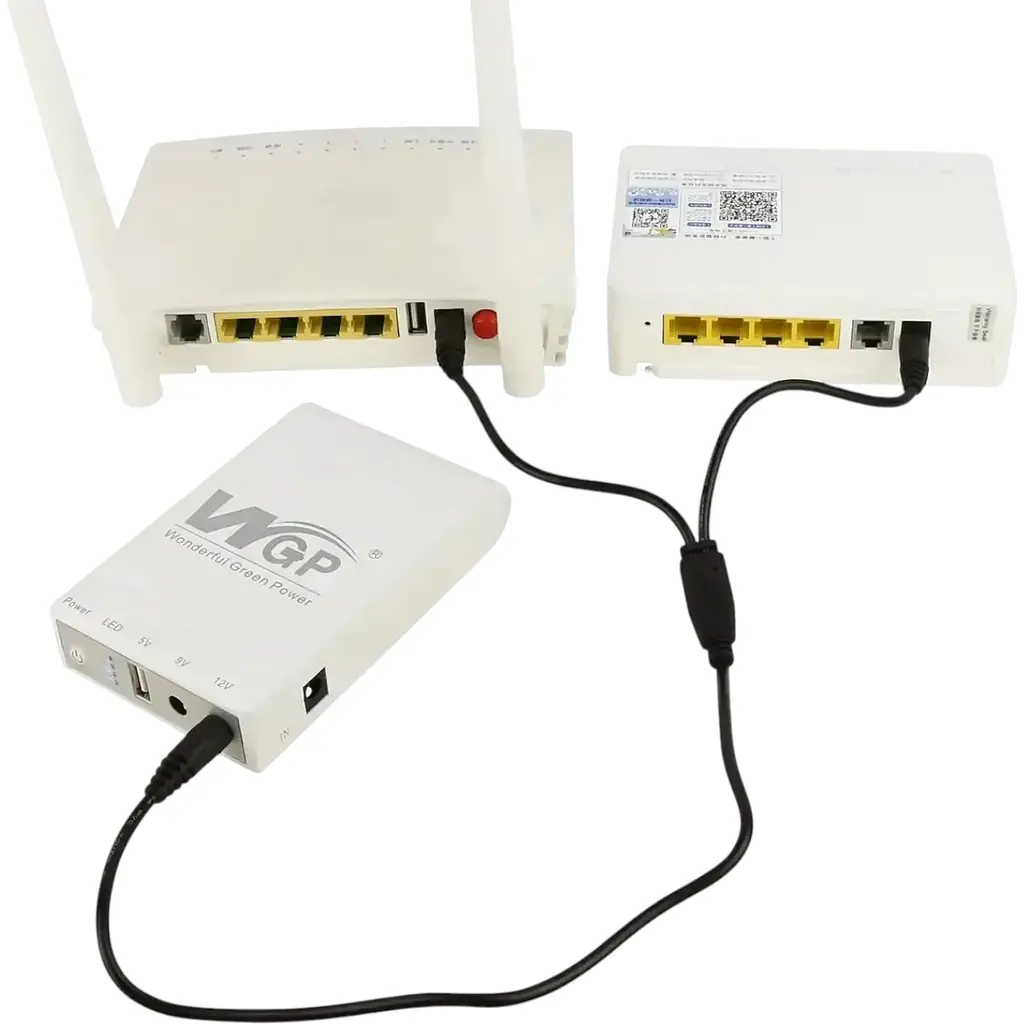 ДБЖ WGP Mini DC UPS WGP103 10400mAh 5V/9-12V з блоком живлення для роутера - фото 3