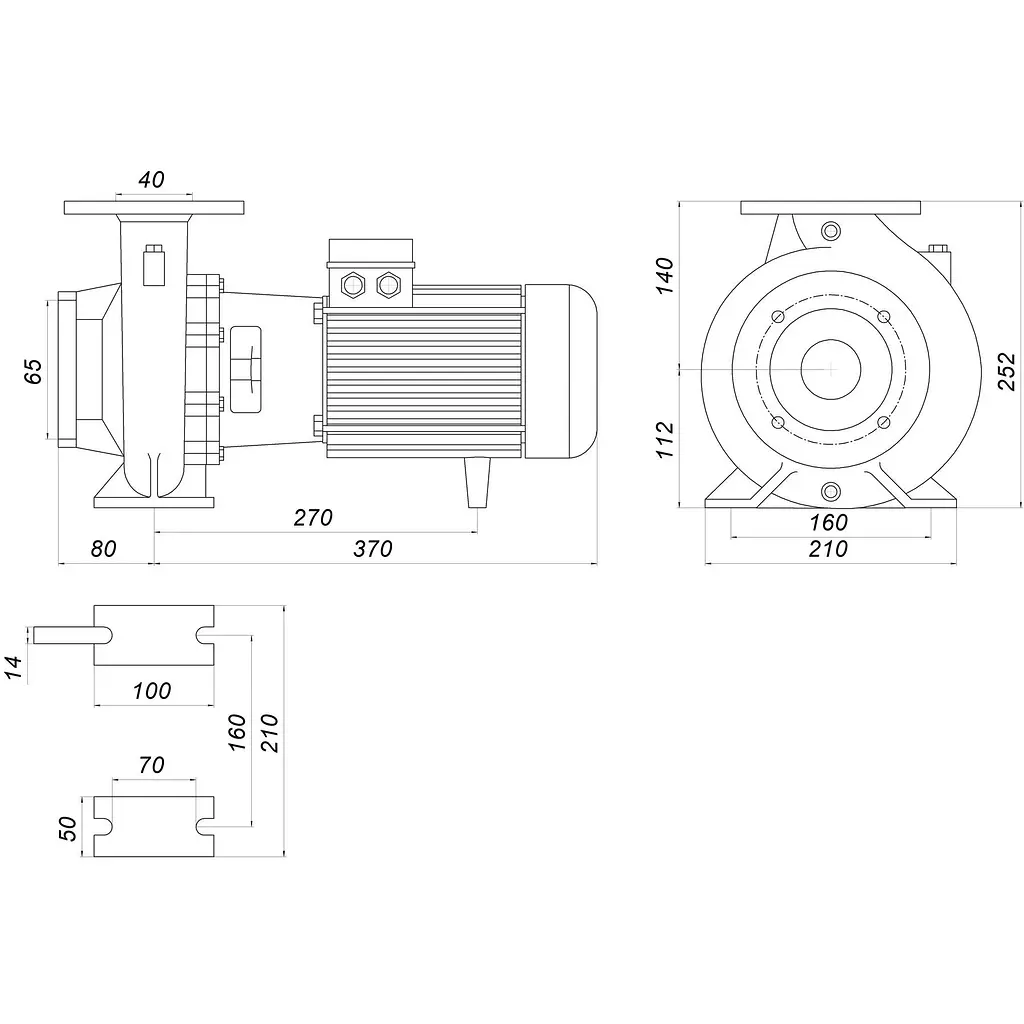 Насос моноблочний Saer IR 40-125A 3,0 кВт (40 м3/год, 27,5 м) - фото 8