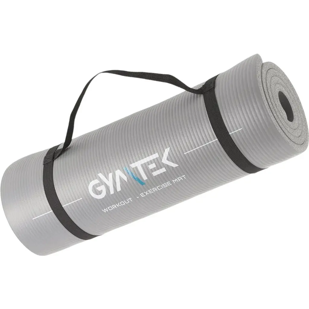 Коврик для фитнеса и йоги Gymtek NBR 1.5 см серый - фото 3