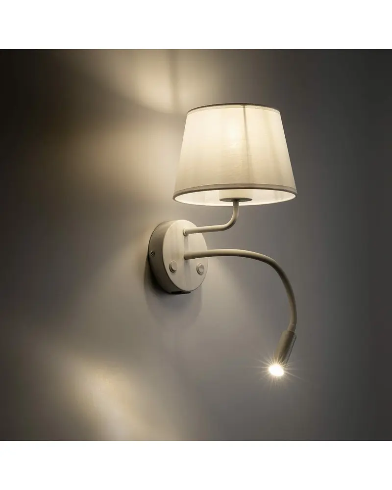 Бра, настенный светильник Tk Lighting 10204 Maja E27+G9 2x15+8W IP20 Wh - фото 2