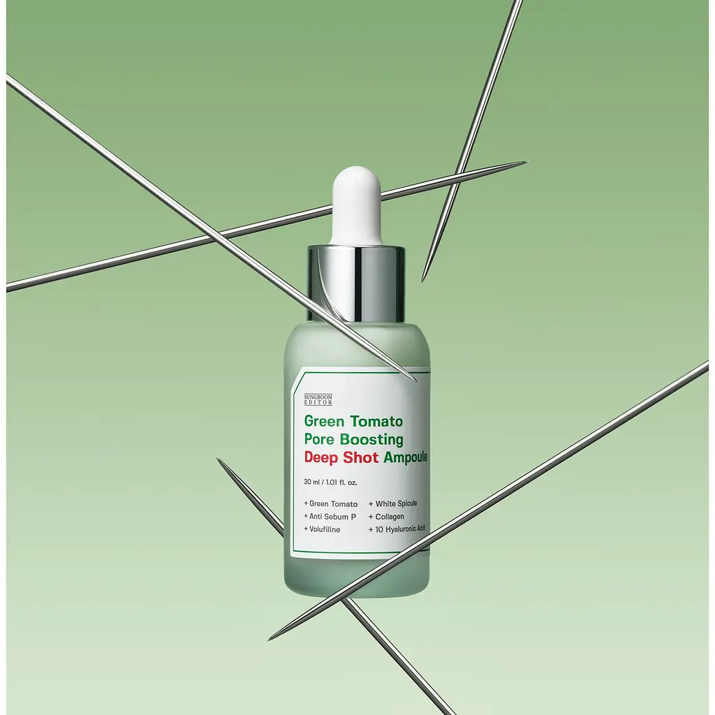 Сыворотка ампульная глубокого действия Green Tomato Pore Boosting Deep Shot Ampoule Sungboon Editor 30 мл - фото 2