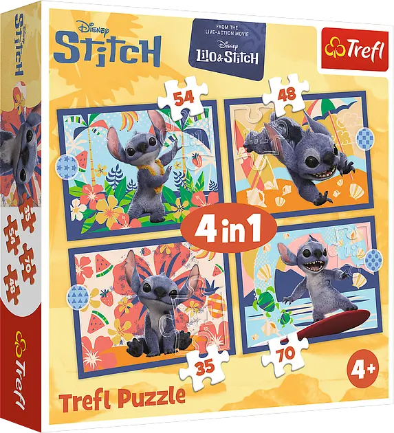 Пазли дитячі 4в1 Відпустка на Гаваях Trefl 34666 70 шт Різнокольоровий shop (5900511346664)