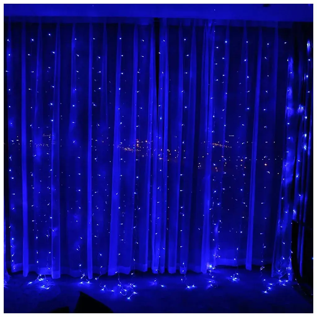 Гірлянда ColorWay штора водоспад 3x3м 300LED 220V синя (CW-GW-300L33VWFBL) - фото 7