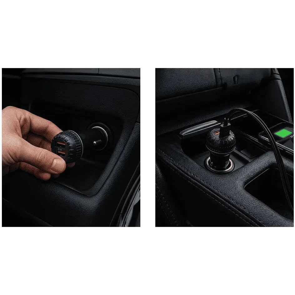 Автомобільний зарядний пристрій Voin 2USB 12/24V - 5V 2.4A (C-36208) - фото 5