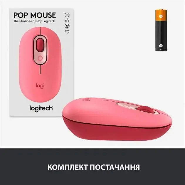 Миша Logitech POP Mouse Bluetooth Heartbreaker Rose (910-006548) [69017] - фото 13