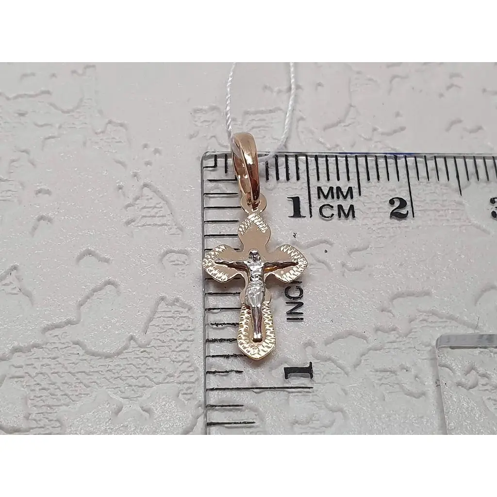 Золотий хрестик Tango. Розп'яття Христа. 230142 - фото 4