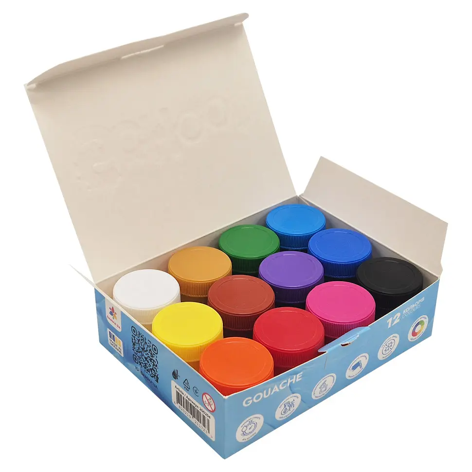 Дитячі гуашеві фарби "Захоплення" ГАММА'UA 200204, 12 кольорів - фото 2