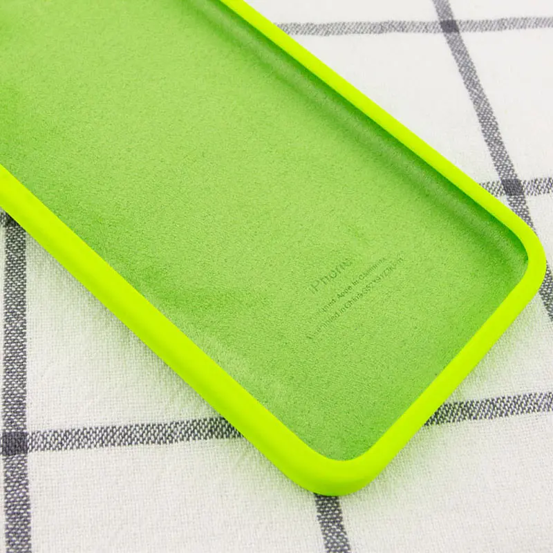 Чохол Silicone Case Square Full Camera Protective (AA) NOLOGO для Apple iPhone 7 plus/8 plus (5.5) Салатовий / Neon green - фото 3
