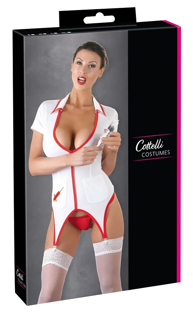 Эротический костюм Cottelli Costumes Nurse Outfit, M (белый) - фото 5