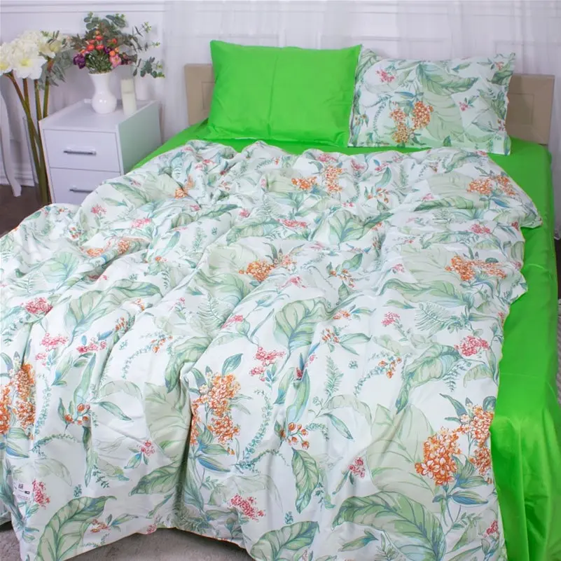 Комплект постільної білизни MirSon Natural Flowers сатин 220х200 см - фото 4