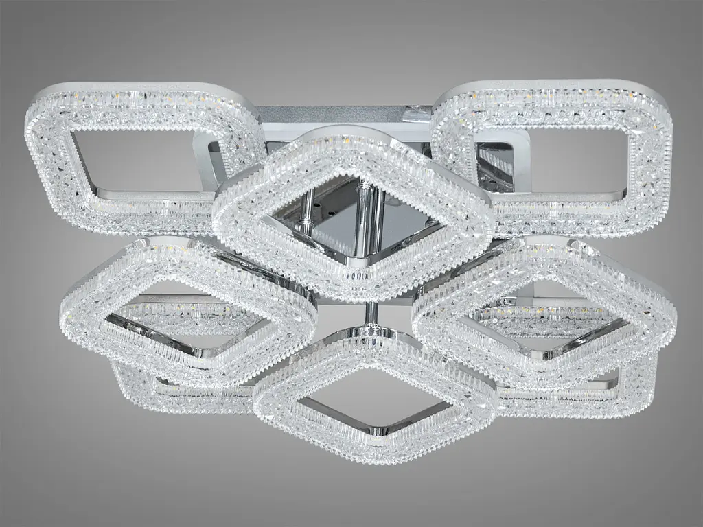 Стельовий світильник LED Diasha S2205/4+4HR, 90W, 3200K-6000K, хром, сучасний стиль, з пультом дистанційного керування - фото 4