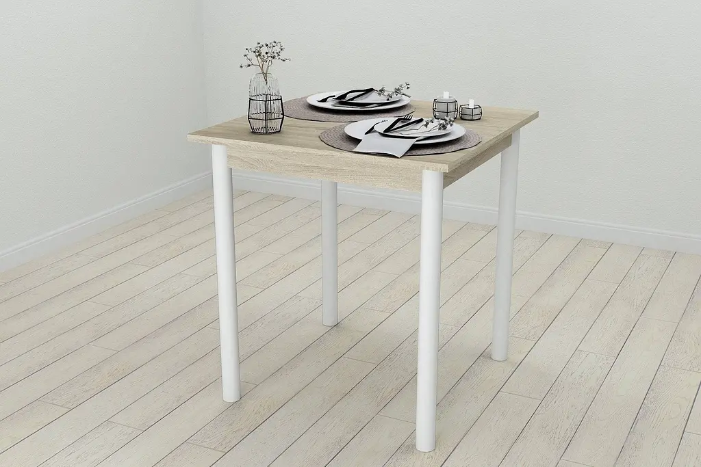 Кухонний стіл Ferrum-decor Агата 75x70x70 Білий ДСП Сонома 16мм (FRD-106240) - фото 5