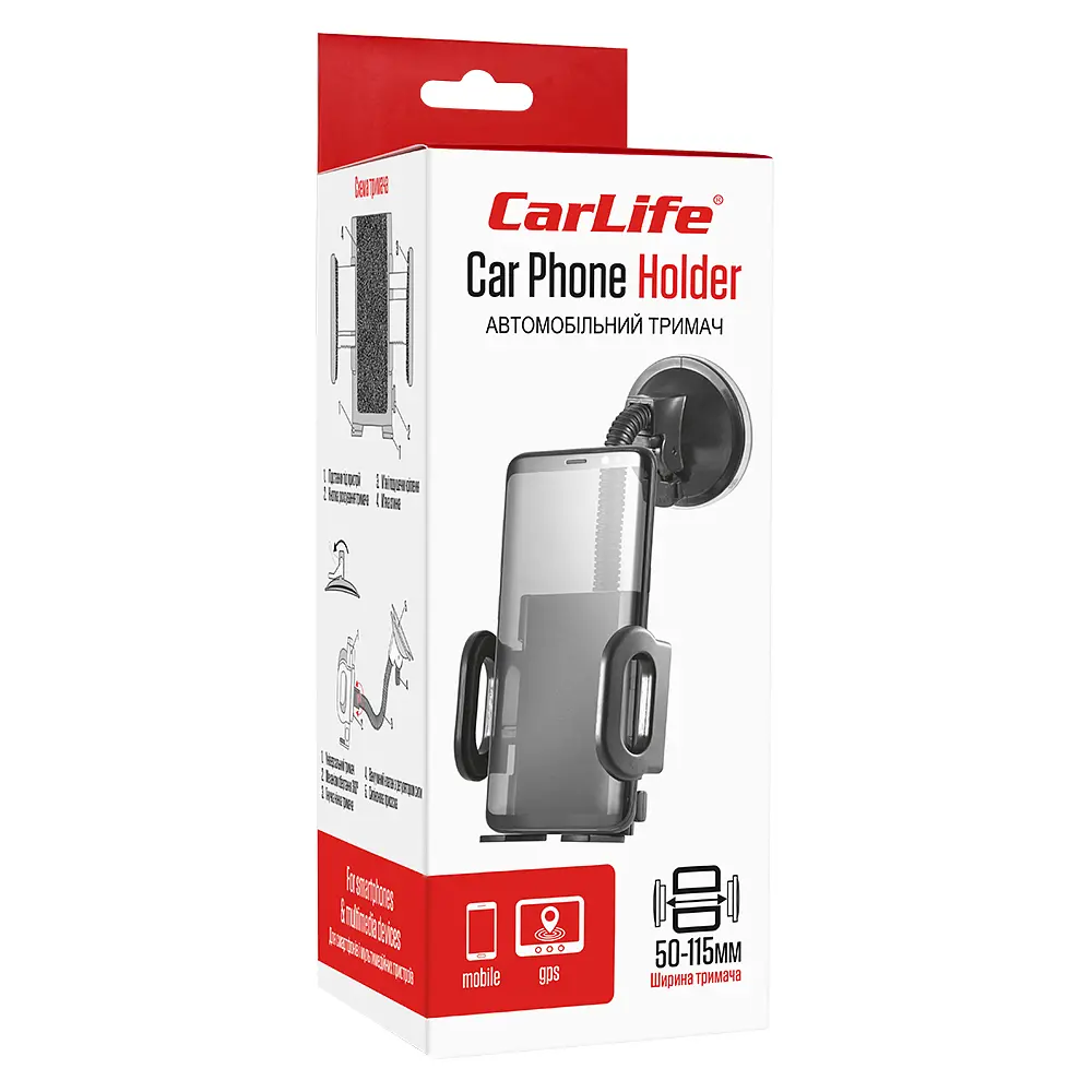 Тримач мобільного телефону Carlife 50-115 мм (PH602) - фото 6