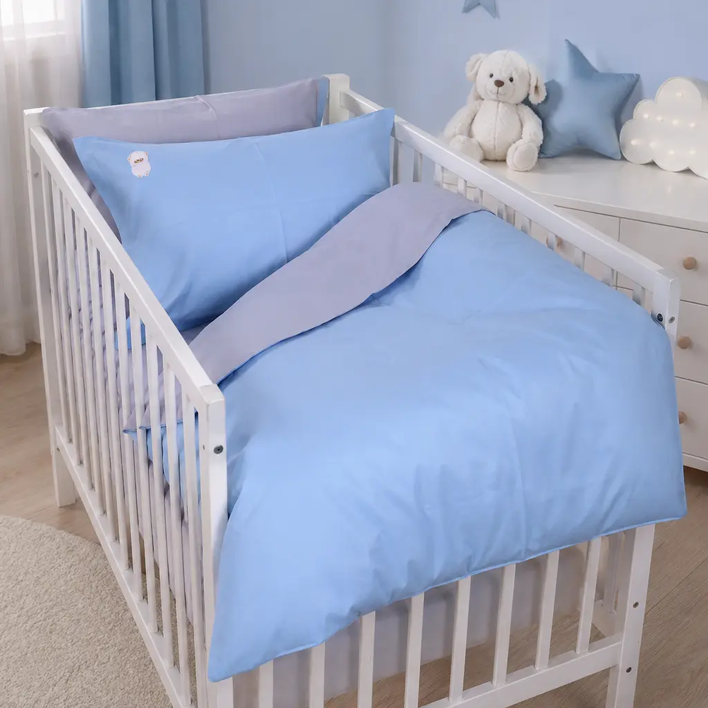 Дитяча постільна білизна MIRSON LITTLE KIDS Poplin Edition Bobby the Sheep та Gerwin 110х160см (2200013086444) - фото 3