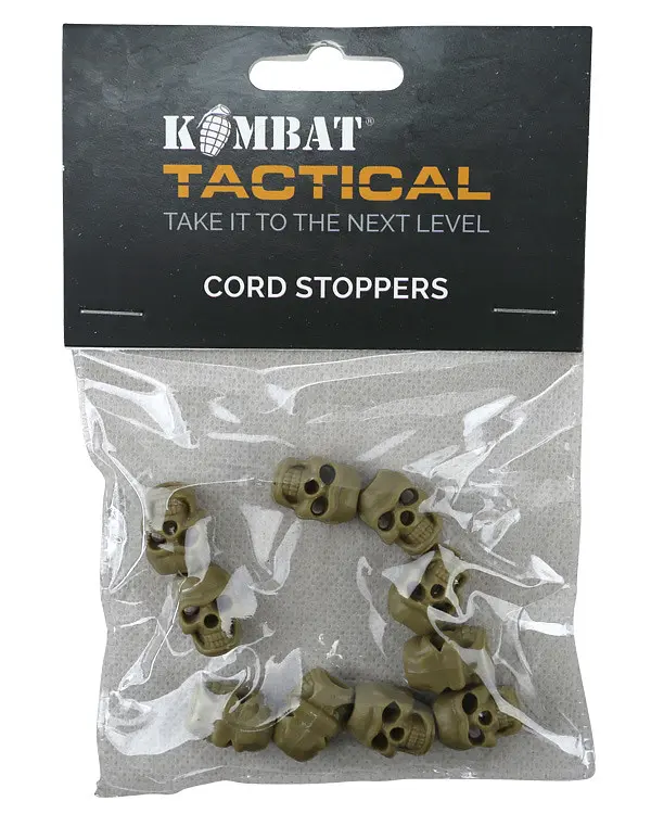 Стопери для шнурка Kombat UK Skull Cord Stoppers 10 шт Койот (1000-kb-scs-coy) - фото 4