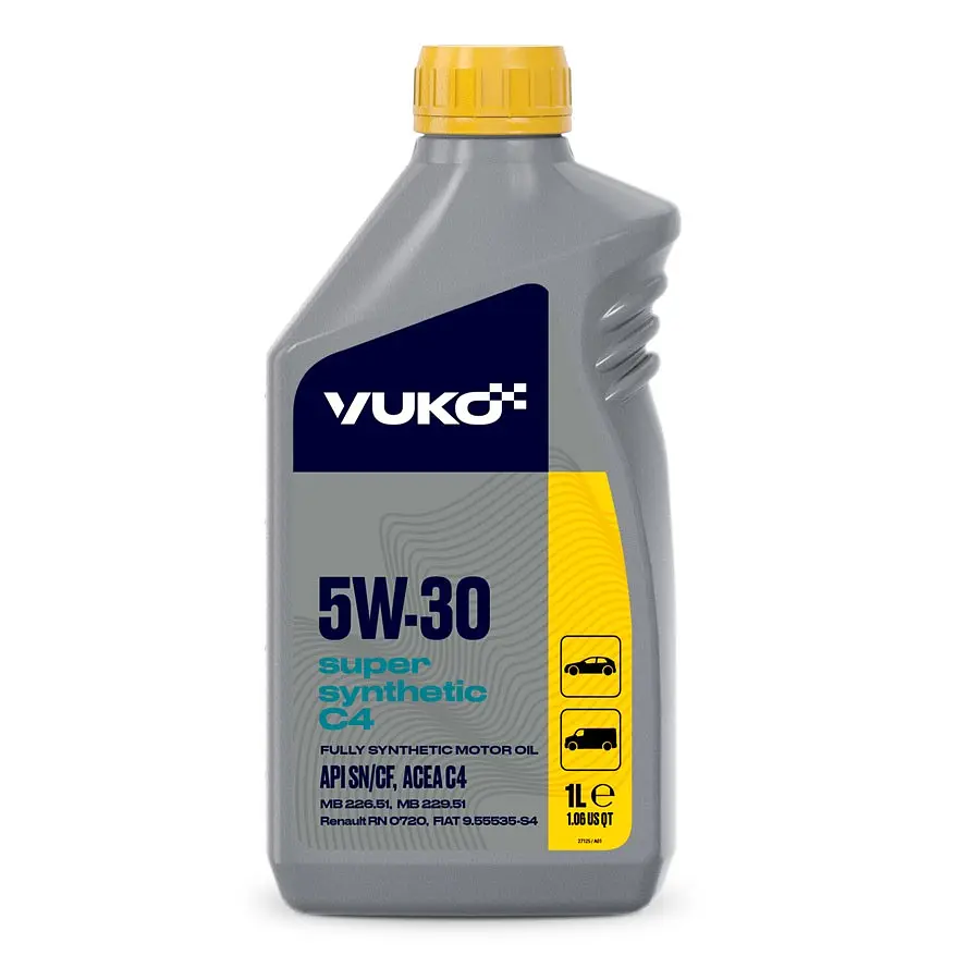 Автомобільна мотрона олива YUKO SUPER SYNTHETIC С4 5W-30 1л