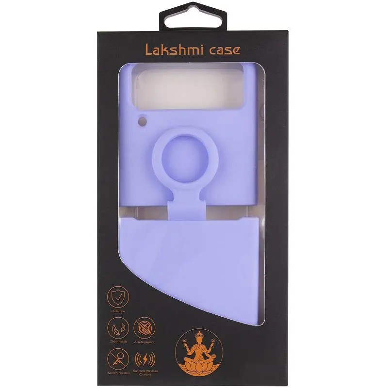 Чохол Foldables Silicone Cover Lakshmi (AAA) для Samsung Galaxy Z Flip4 Бузковий / Dasheen - фото 3