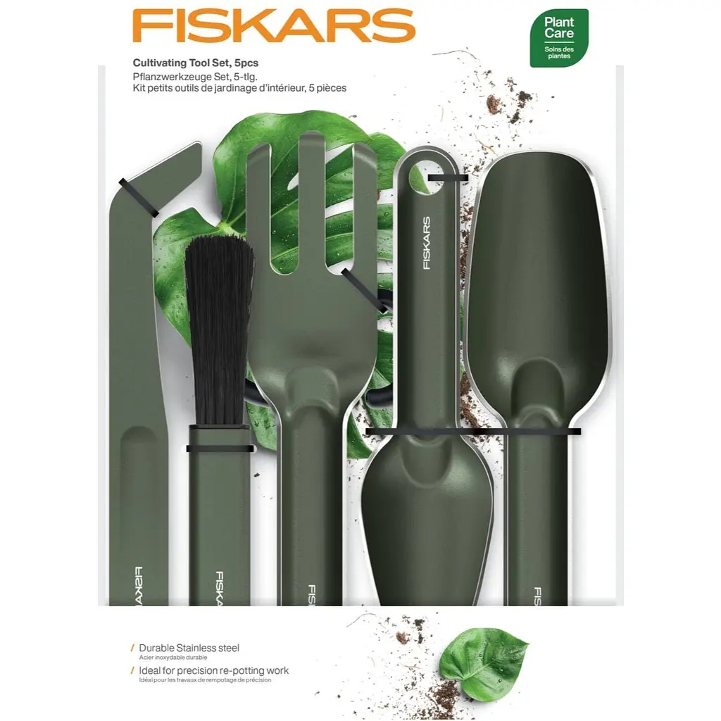 Набір інструментів Fiskars Plant Care для догляду за ґрунтом 5 предметів (1080778) - фото 4
