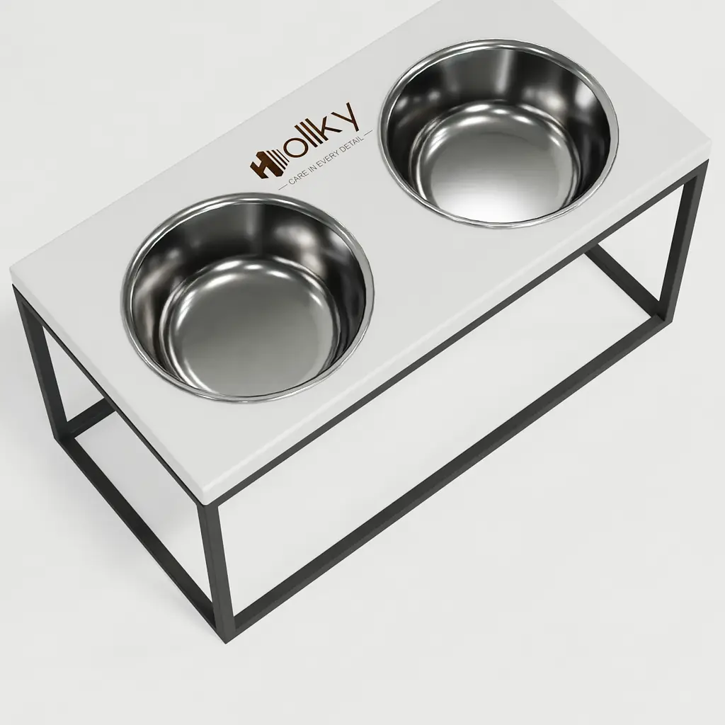 Hollky Base L — миски на підставці для середніх і великих собак (2 × 0,95 л, висота 20 см) - фото 5