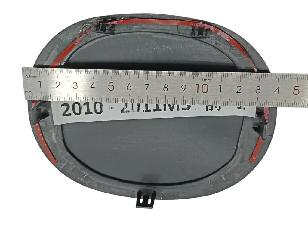 Емблема решітки Mazda 3 (2010-2011р) чорна+хром 141х111 мм під склом (на напрямних) - фото 2