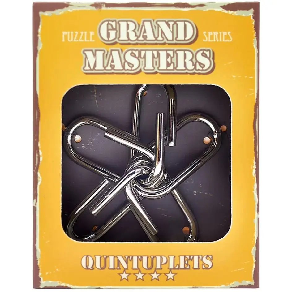 Металева головоломка Eureka Grand Master Puzzles Quantuplets yellow 473255 - фото 2