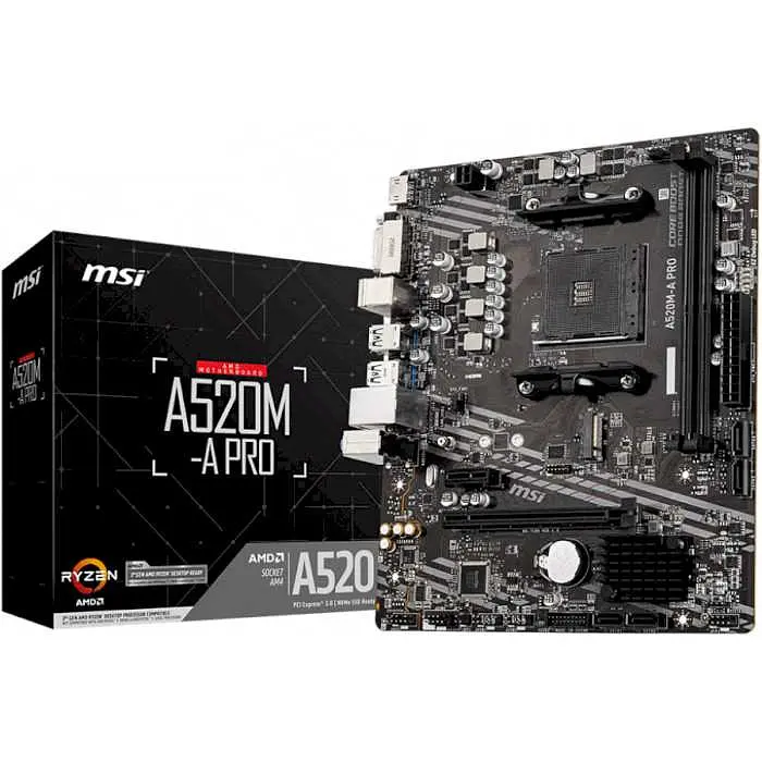 Материнська плата MSI A520M-A Pro (A520M-A PRO) (Socket AM4, AMD A520, Micro-ATX) - фото 5