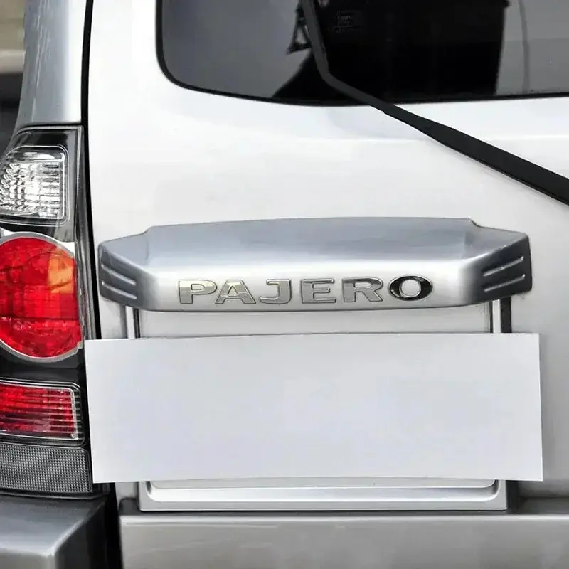 Емблема напис для Mitsubishi PAJERO на двосторонньому скотчі Матове срібло (210х22 мм) - фото 4