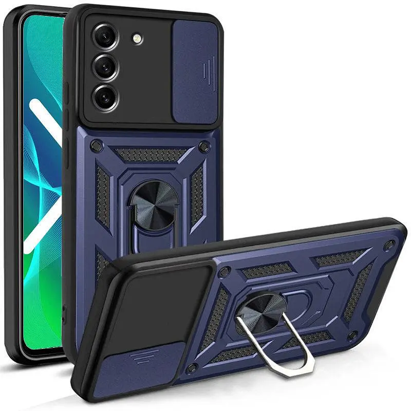 Чехол Ummi Camshield Serge Ring для Samsung Galaxy S21+ Синий / Navy - фото 2