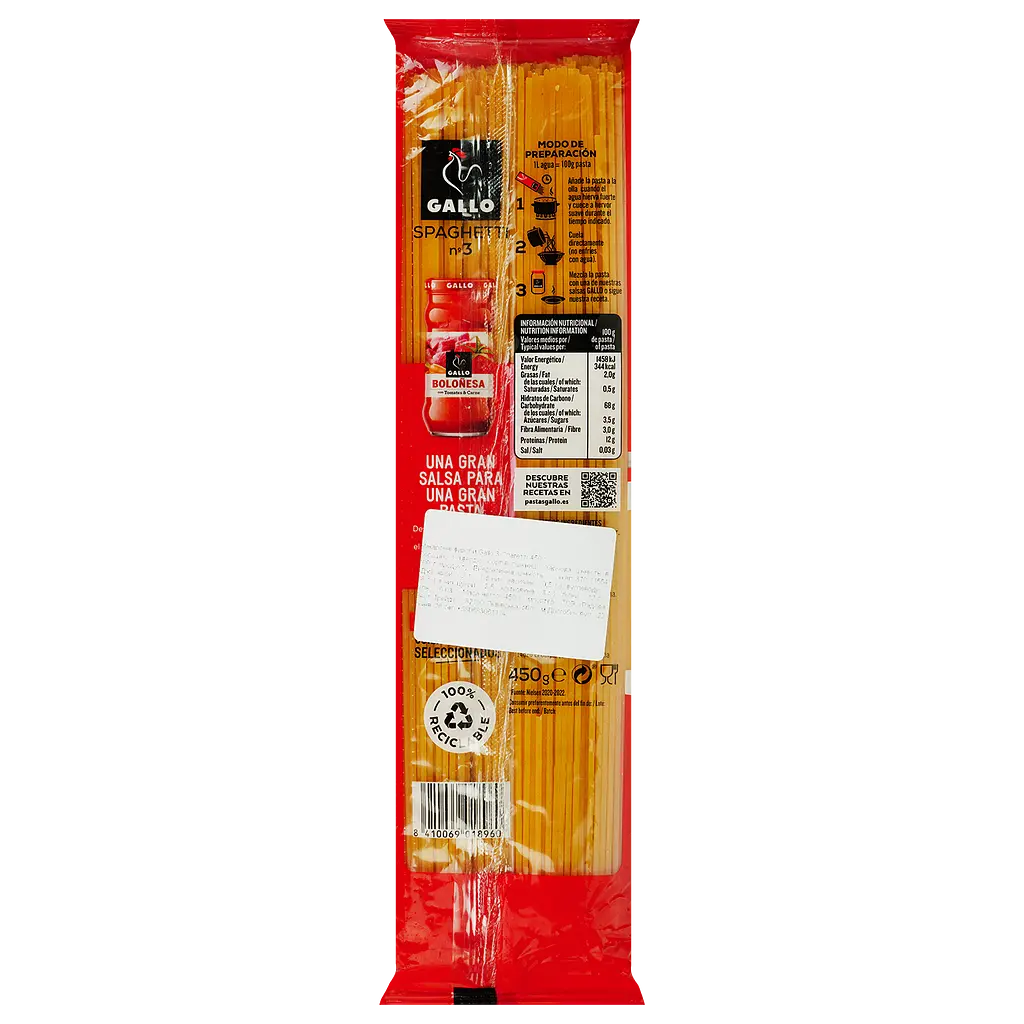 Макаронні вироби Gallo Spagetti 3, 450 г - фото 2