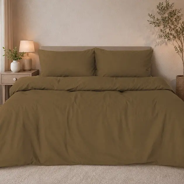 Комплект постільної білизни MirSon Ranforce Elite Light cacao 2 x 143 x 210 см (2200013671237)