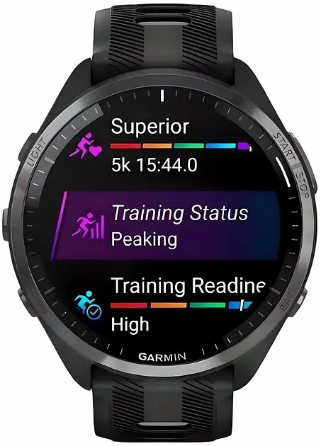 Смарт-годинник Garmin Forerunner 965 Carbon Gray Titanium Bezel w. Blk Case and Blk/Powder Gray S. Band (010-02809-00) - фото 5