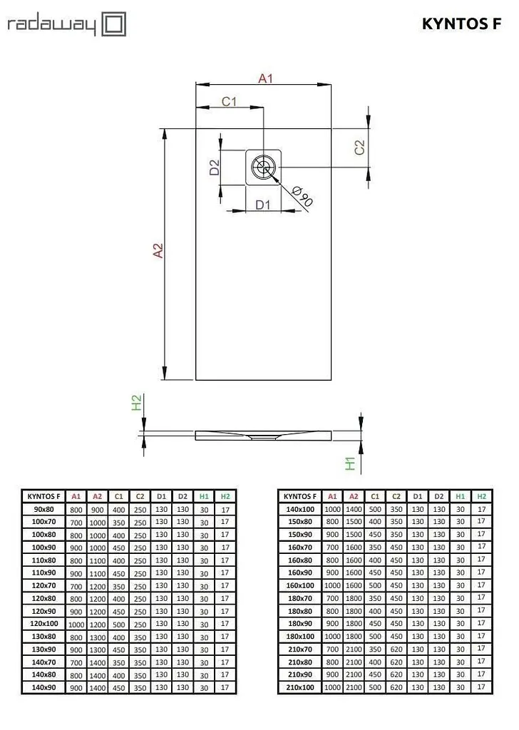 Душовий піддон Radaway Kyntos F 110x80 колір антрацит HKF11080-64 - фото 2