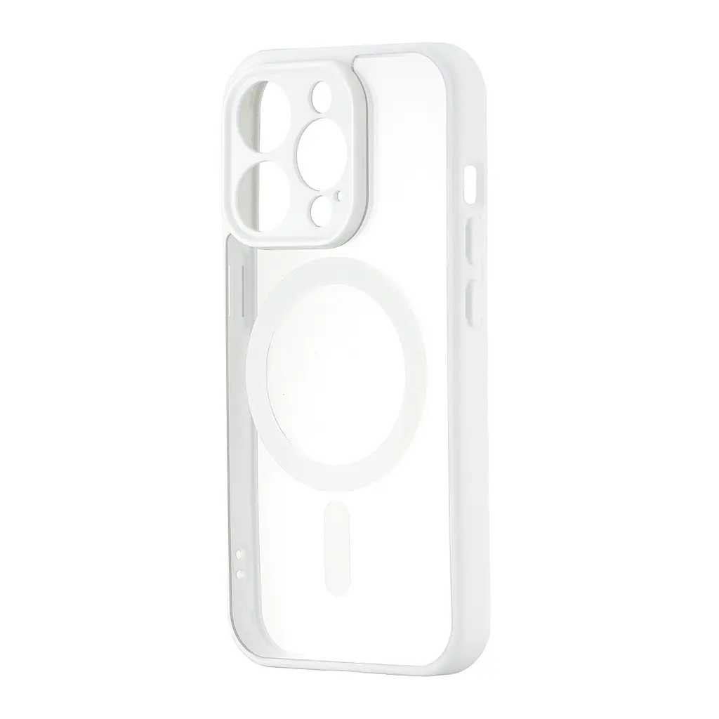 Чохол Color Edge with MagSafe (Protected Camera) iPhone 15 Pro White