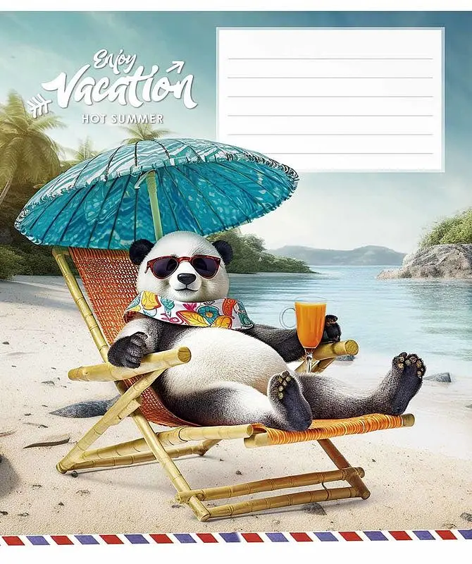 Зошит загальний Школярик Cool vacation у лінію 18 аркушів 25 шт. (018-3318L) - фото 2