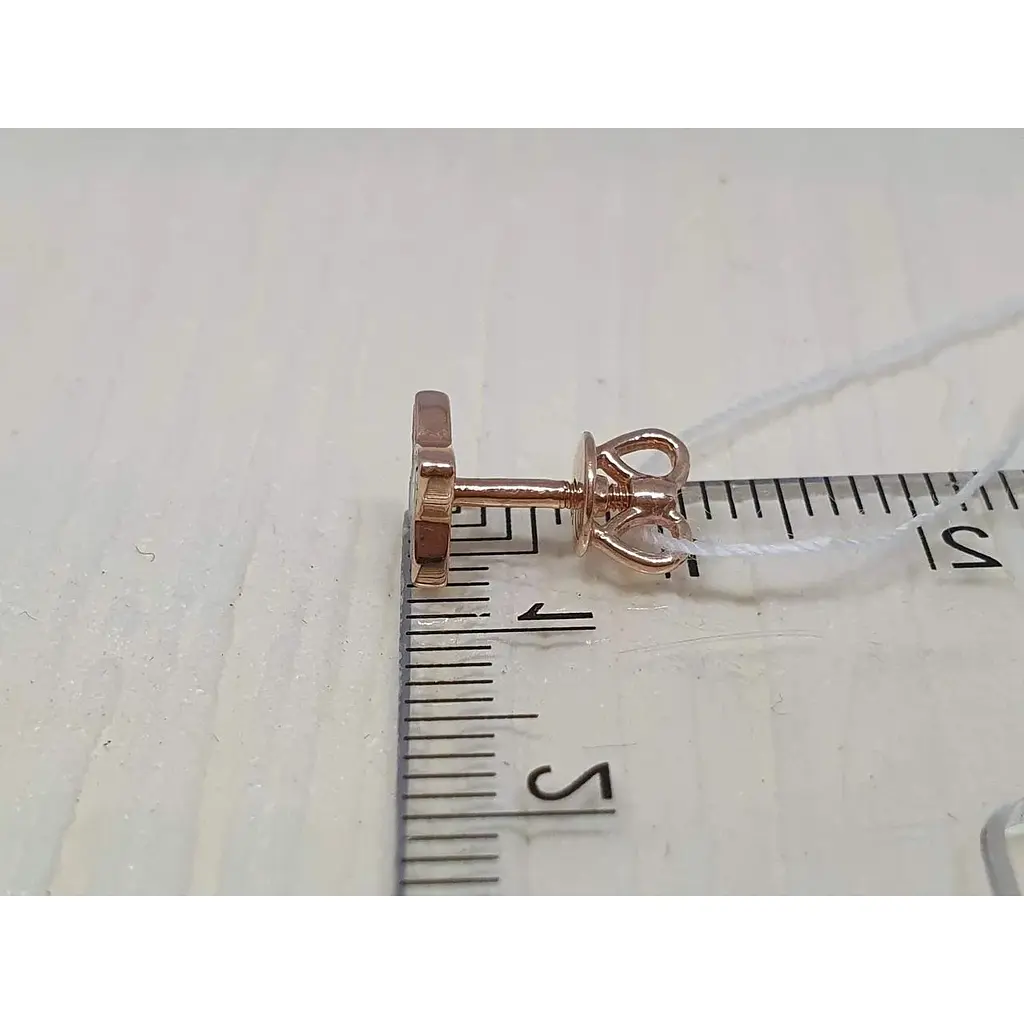 Золота сережка-пусета Favoritum з емаллю. 210157_1 - фото 3