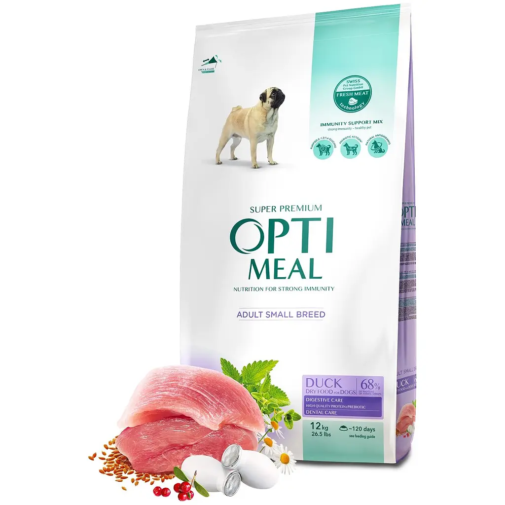 Сухий корм для дорослих собак малих порід Optimeal качка 12 кг (B1740801) - фото 2