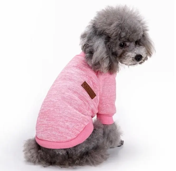Кофта для собак та котів EcoToys Pink S ряба рожева A: 25 см B: 34 см C: 20 см 7130 - фото 5