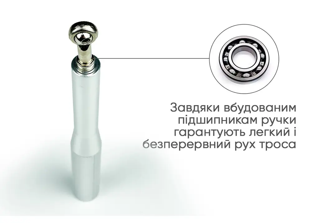 Швидкісна скакалка EasyFit Aluminium зі сталевим тросом та алюмінієвими ручками сіра (EF-1910-SR) - фото 4