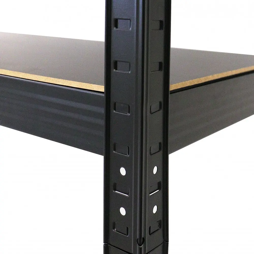 Стелаж металевий БОНА Оптіма 180х90х40 см 5 полиць ЛМДФ Чорний (348502) - фото 5