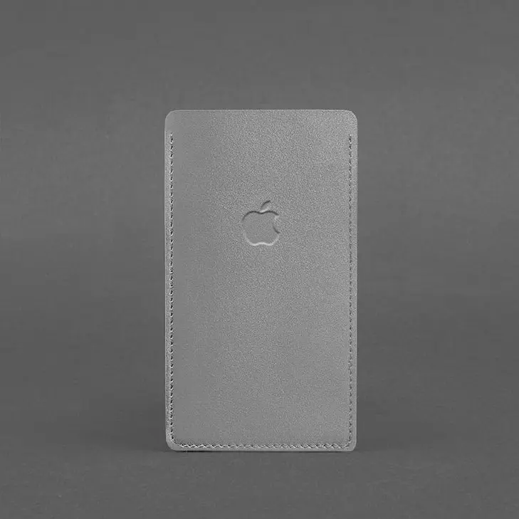 Кожаный чехол для iPhone 11 Серый - фото 4