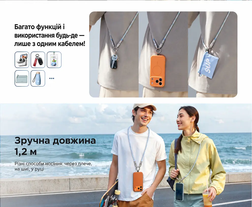 Кабель-ремінець UGREEN L508 USB-C - USB-C 60 Вт 1,2 м синій (35511) - фото 6