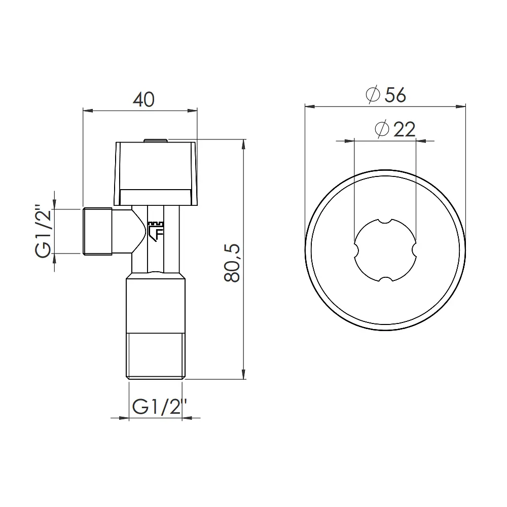 Кран приладовий кульовий SD Forte 1/2" SF340W1515 - фото 2