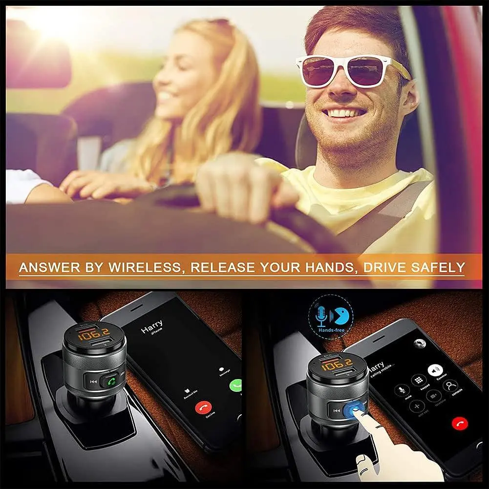 Автомобільний FM-модулятор C57 з Bluetooth 5.0, MP3 та швидкою зарядкою QC3.0 USB - фото 7