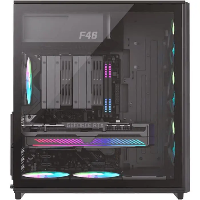 Корпус GameMax F46 Tempered Glass BTF без БП Black (F46 BK) - фото 8