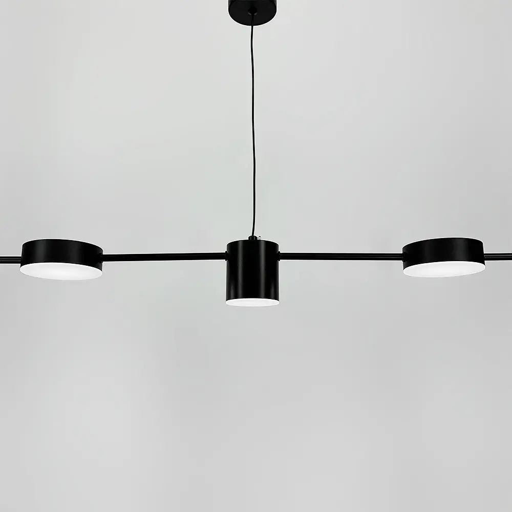 Видовджена чорна люстра LUMINA LUX Line.F MJ 117/5 BK - фото 9