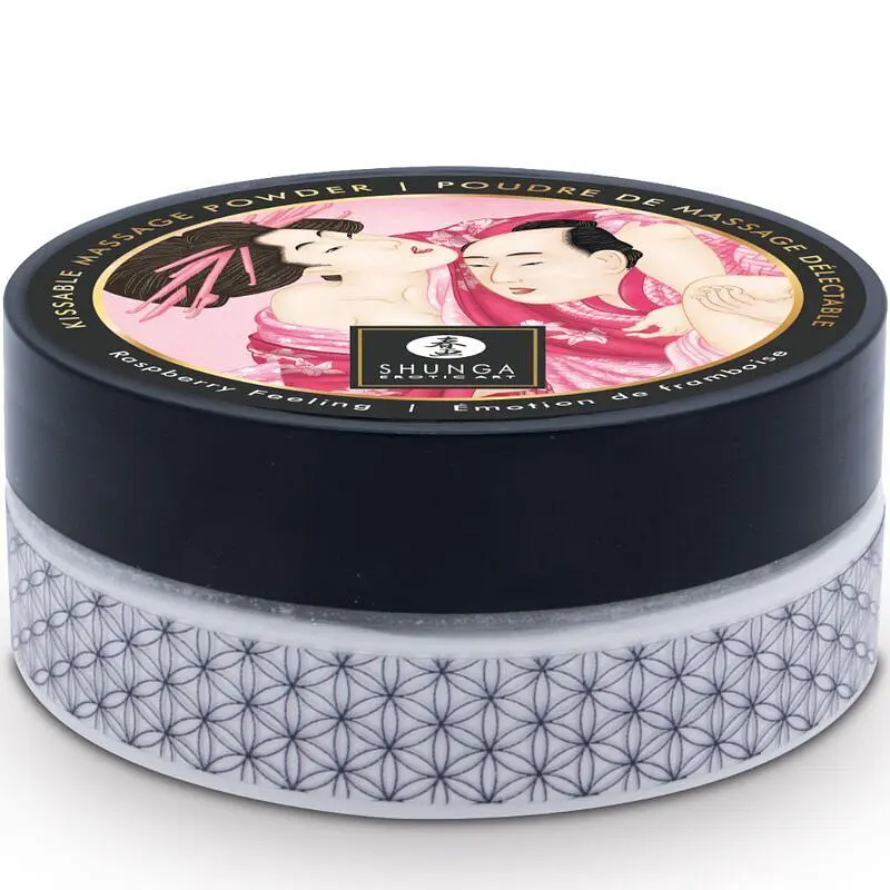 Смачна пудра для оральних пестощів Shunga Body Powder Raspberry feeling, 75 г, (малина) - фото 2
