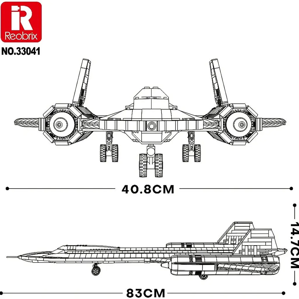 Конструктор Reobrix Стратегічний літак-розвідник SR-71 Blackbird (33041) [171524] - фото 3